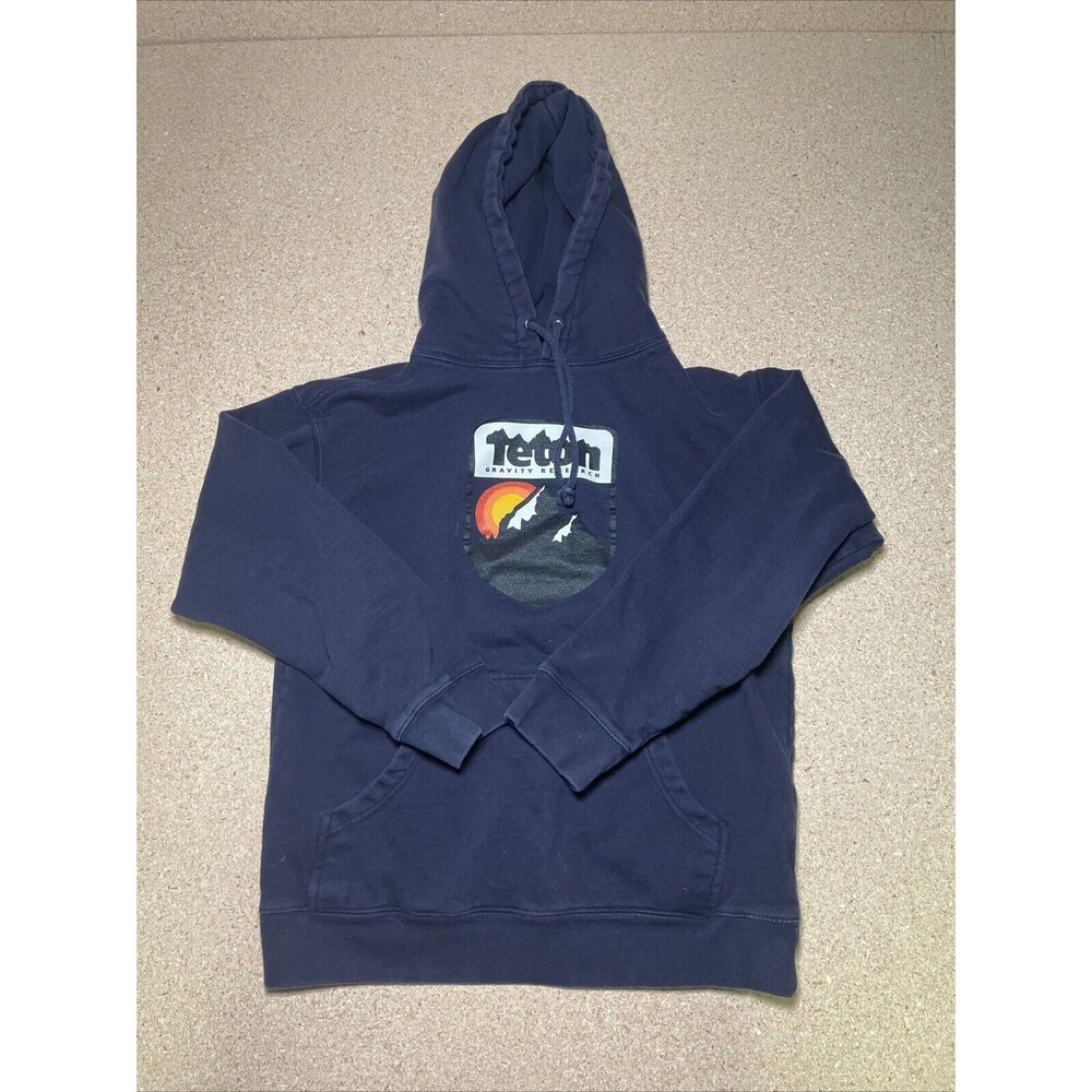 Teton Gravity Research TGR Men’s Small Blue Ski Snowboarding Hoodie B2